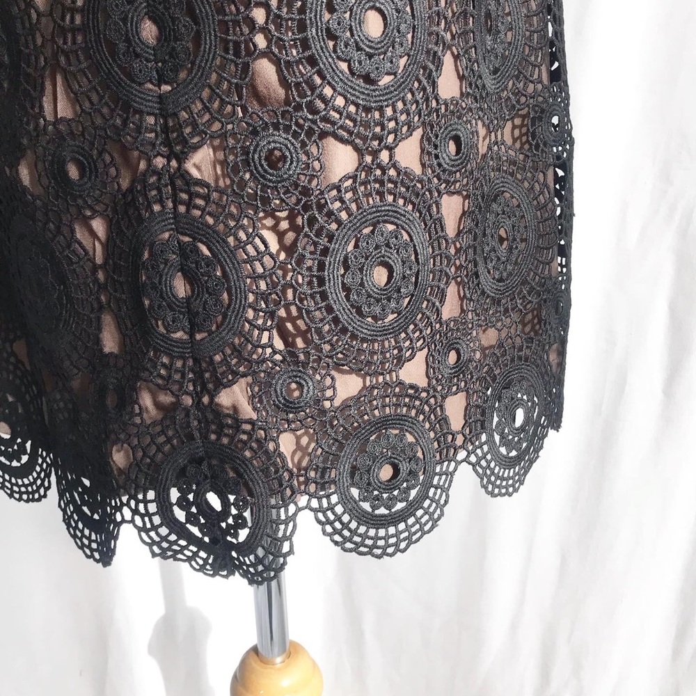 Free People black crochet layered dress Size 0 - Picture 8 of 10